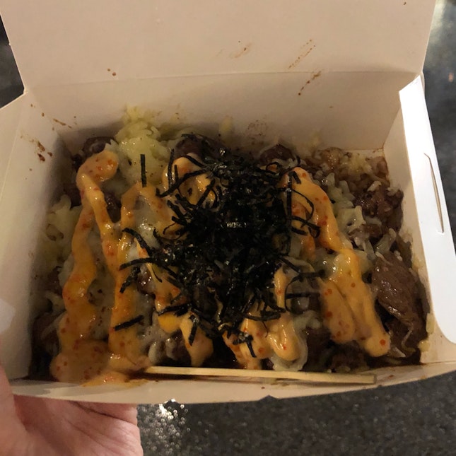 Flame-grilled Beef Cubes With Mentaiko And Cheese