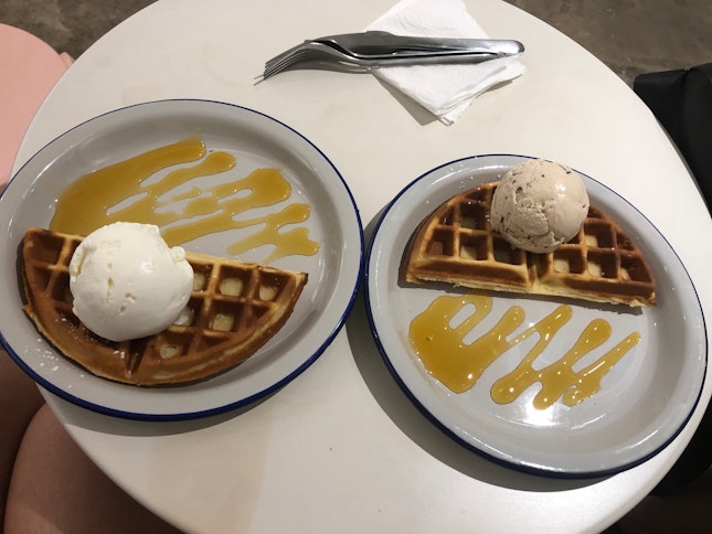 Waffles And Ice Cream