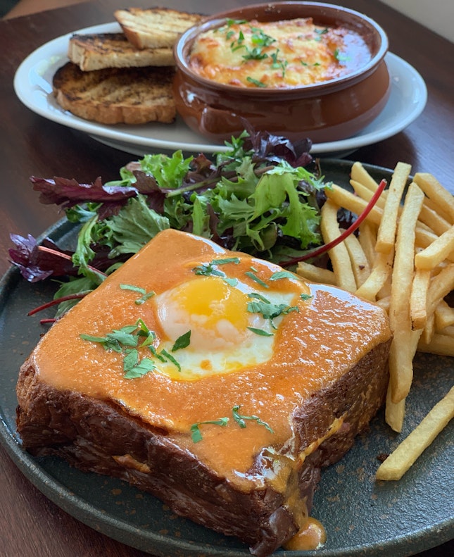 Croque Madame + Oven Baked Eggs
