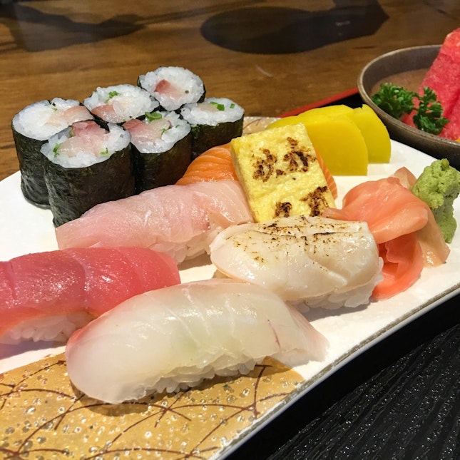 Sushi & Grilled Fish Set ($25.80)