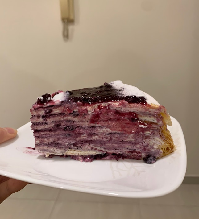 blueberry cheese mille crepe