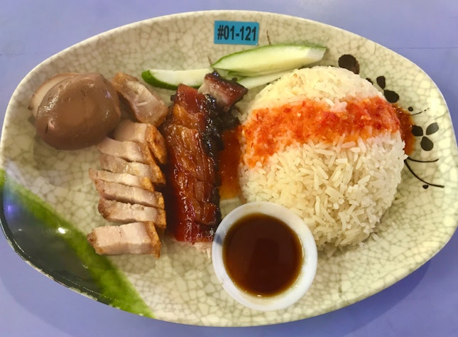 Roast Pork And Char Siew Rice