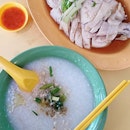 chicken porridge ($11 for 2 porridge, half chicken) @ soh kee cooked food