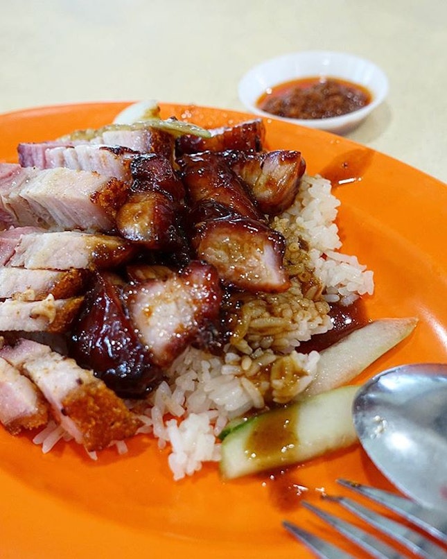 char siew rice @ lucky star eating house
