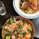 Salad [$7] & Pesto Pasta [$12.90]