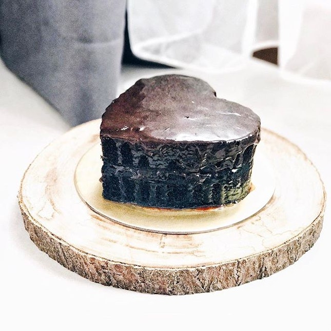 Salted caramel chocolate cake baked using @bakestarters's monthly subscription box.