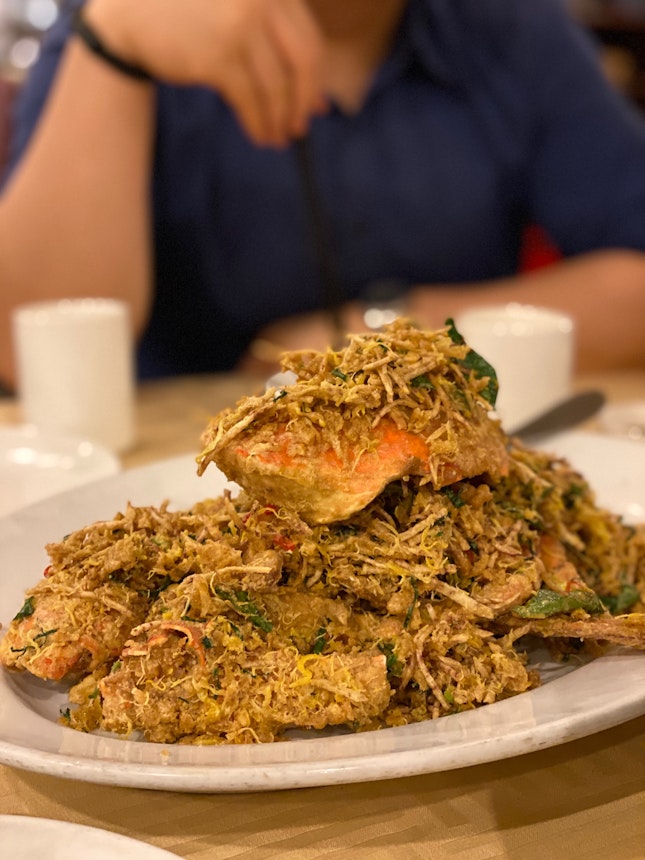 Fried Crab With Salted Egg And Yam