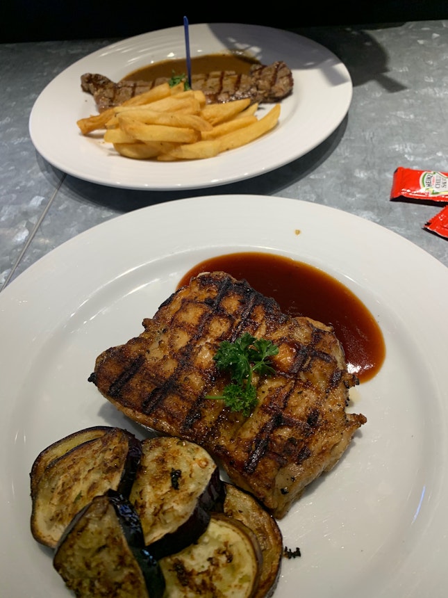 Chicken chop And Steak
