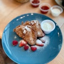 “Heart Attack” French Toast! With Berries ($16)