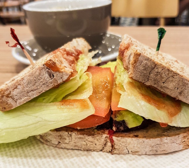 Beetroot and Avocado Sandwich ($8.50)
