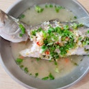 Thai style steamed sea bass
