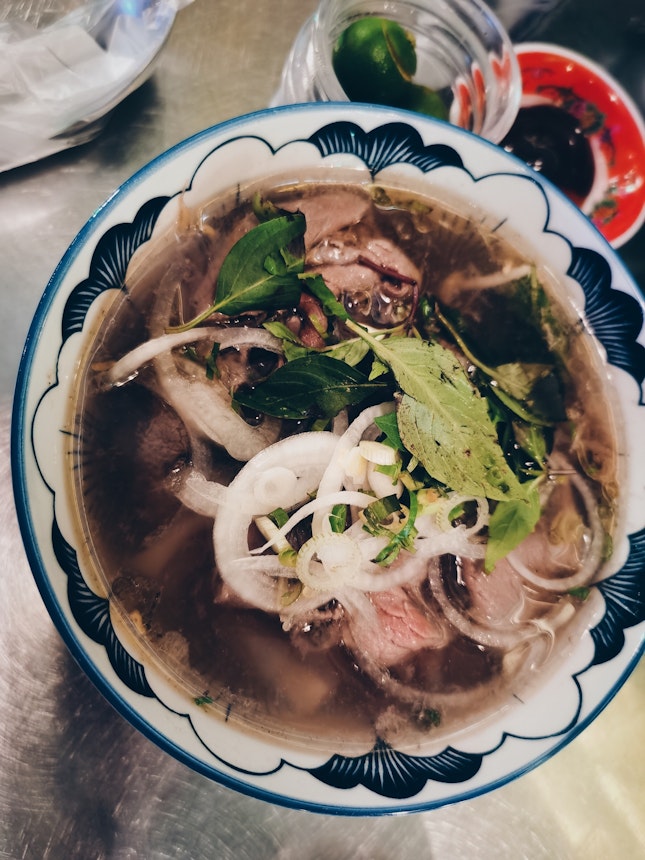 Sliced Beef Pho (Pho Bo Tai, $8.90)