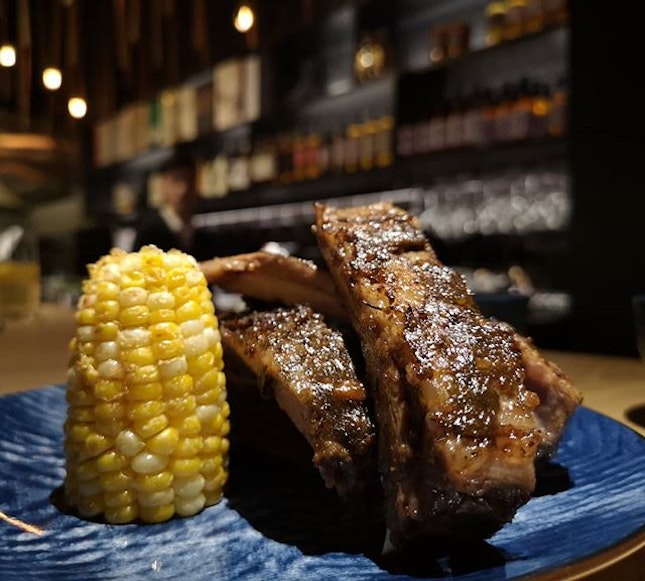 BBQ Iberico Pork Ribs marinated with miso paste and some special ingredients.