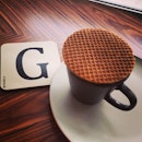 Mornings: A strong cuppa coffee and stroopwaffle.