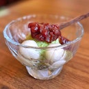 Matcha Ice Cream With Azuki Red Bean Paste and Mochi