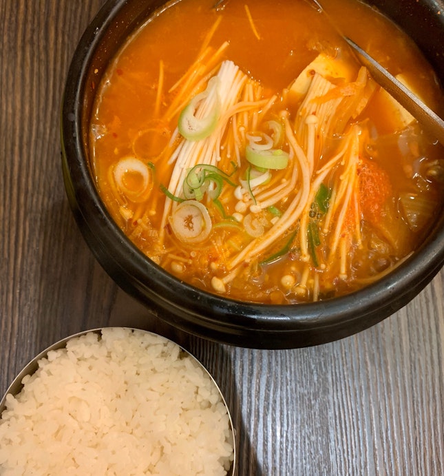Pork Kimchi Jjigae W/ Rice | $14.80
