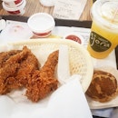 Tired new KFC Shoyu Sansho chicken set for lunch, is yummy and crispy!
