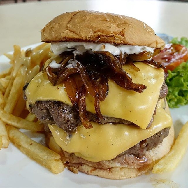Last chance to grab this double cheese burger today.