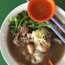 Herbal Mutton Soup with Kway Teow.