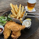 Fish and Chips with $5 Beer 🍺.