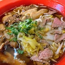 Satisfying bowl of mixed beef soup kway teow.