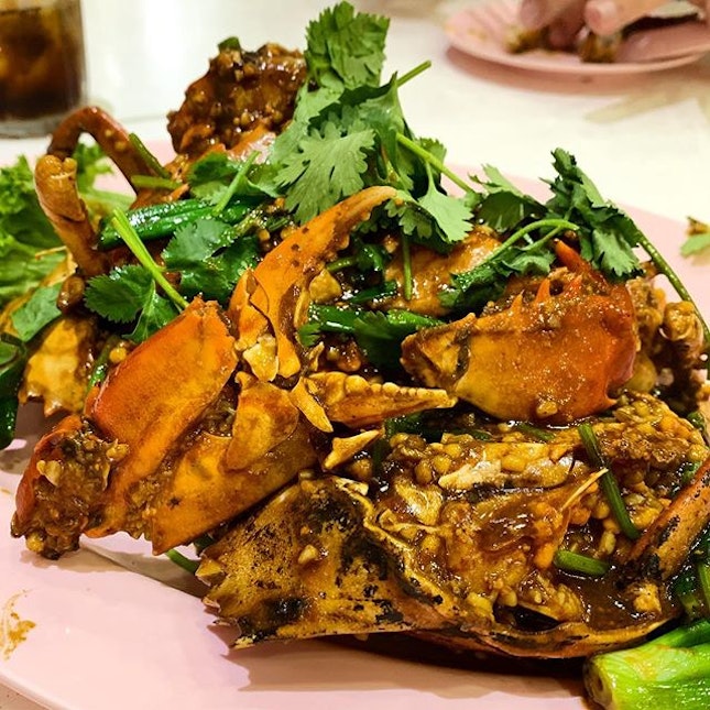 Black Pepper Crab 
_
Ordered the smaller crabs so that we can have one crab each.