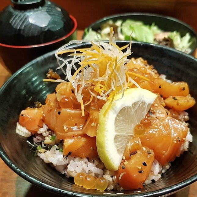 Second try at Koji with the salmon and roe donburi ($19++, added $1 for brown rice) and it was much better than the first visit.