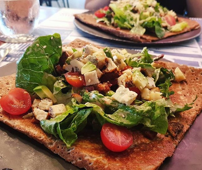 Club Salad on a galette ($17++, before #entertainerapp).