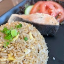 Miso Salmon With Garlic Rice
