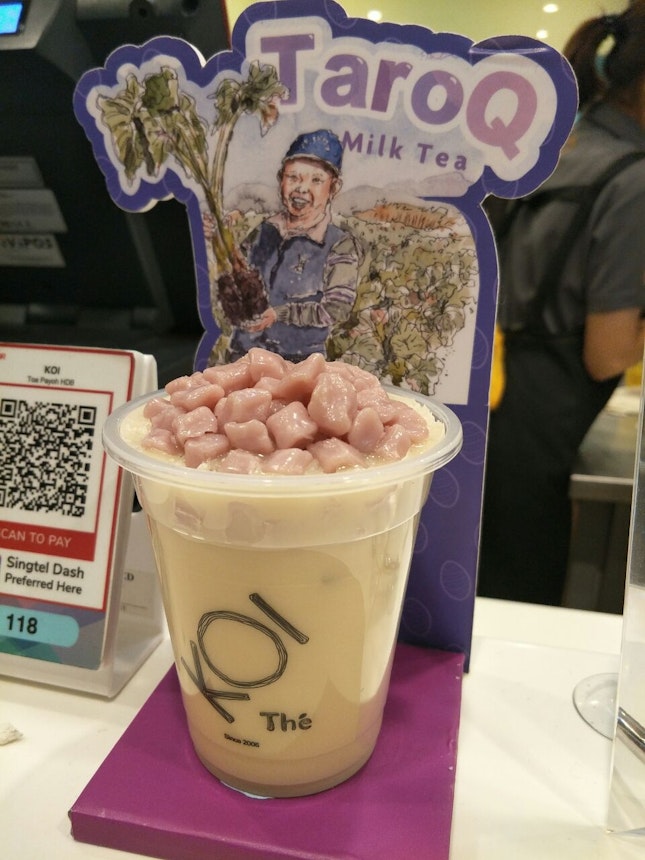 $4.10 Milk Tea with taro pearls