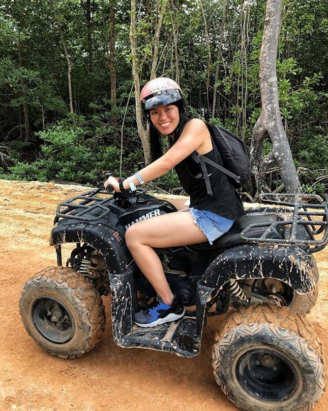 Virgin ride on an ATV on our stop over yesterday at Bintan from @dreamcruiseline!