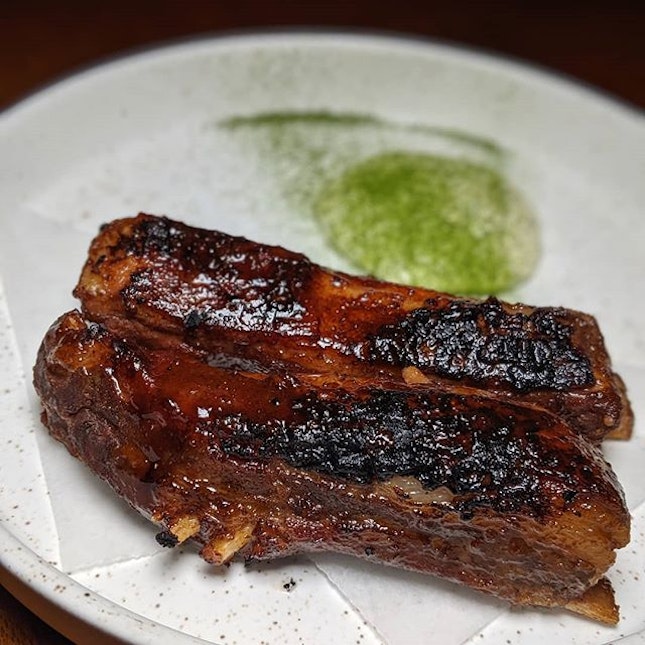 Chargrilled Char Siew Lamb Rib (mint sour cream) from the refreshed menu at The Masses (@themassessg).