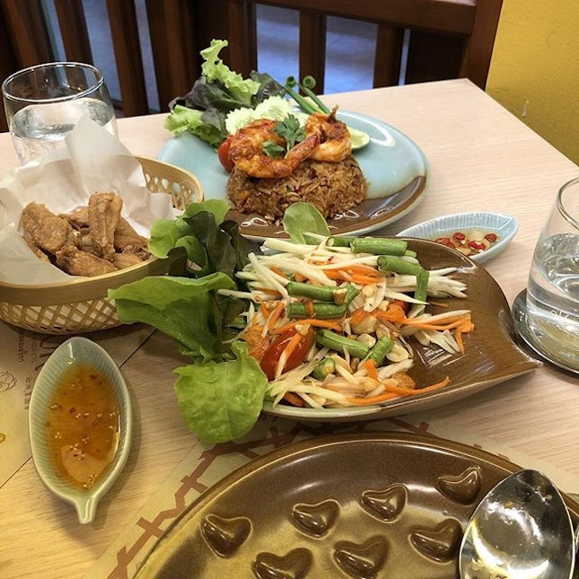 Delicious Thai food at Totoro themed restaurant.