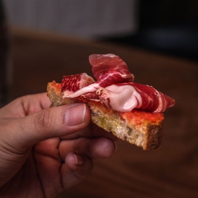 Is there anything better than some jamon iberico on tomato toast to start a Spanish meal?