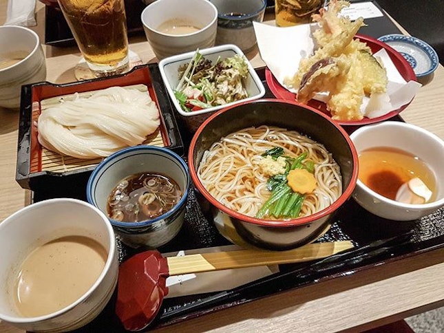 [Tempura & Ajikurabe Set with 2 kinds of Sauces]

Lunch at the new Japan Food Town!