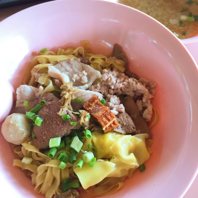 Teochew Minced Meat Noodles (Mee Pok), Dry