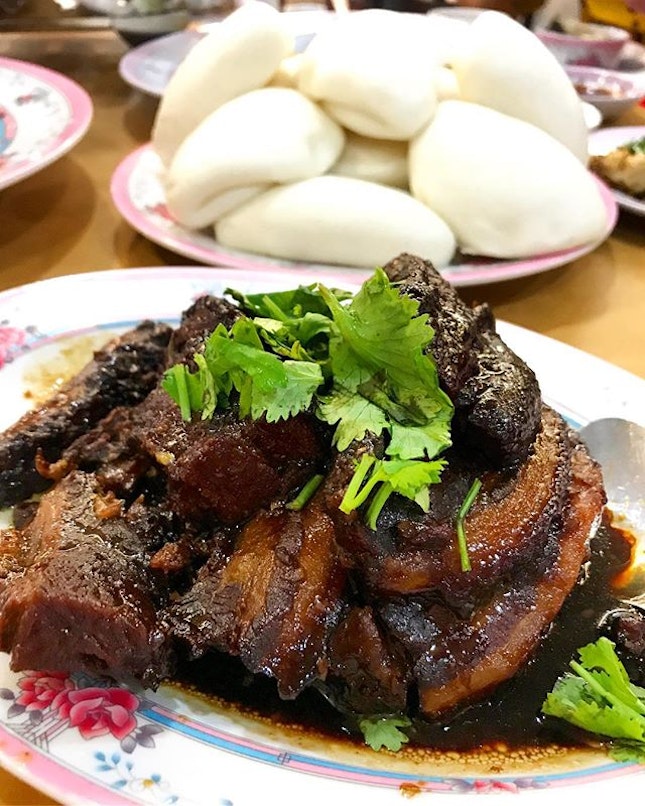 Braised Pork Belly with Bun/Kong Bak Bao ($18.80) .