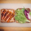 Toast + Roasted bell peppers + Tuna + Salad = Sandwich-licious!