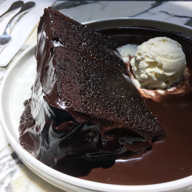 Warning: Extremely HUGE Slice Of Rich Fudgey Chocolate Cake ($16)