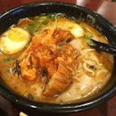 Crayfish ramen ($16.90 a set w sidedish and drink) First time trying this, not bad!!