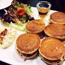 Ham & cheese mini pancakes ^^ #burpple