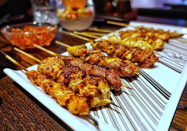 Indulge in the sumptuous Yakitori and cocktails @chikinbar 
Japanese style skewered meat peppered with Szechuan condiments and grilled over charcoal fire.