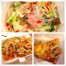 Street food for lunch on Day Two; Yum Woon Sen, Pad Thai and Fried Mussels with Egg.