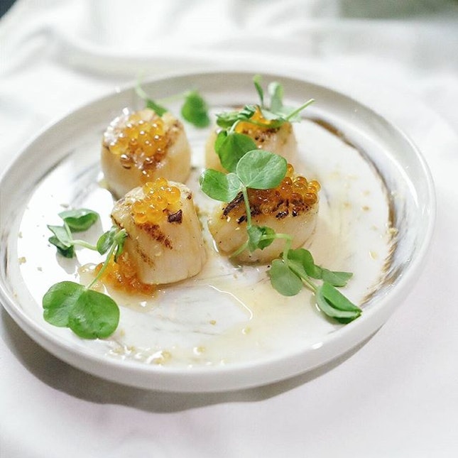 One of the best dishes to embrace our table tops tonight as part of the communal style Omakase Tapas at @MomorIzakaya is this {Hokkaido scallop} with ikura and garlic chips; perfectly seared in contest to the riotous effect of copious amount of @theauchentoshan 12 yr single malt #whisky and the deadly effect of cheap beer #pureblonde

Congratulations Mo'Mor on your grand opening!!!