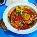 A surprisingly good Penang curry fish head  here!