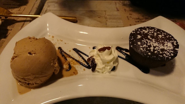 Dark Chocolate Lava Cake & Espresso Gelato