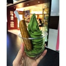 Green tea Hokkaido soft serve with churros #instasg #foodsg #burpple #dessert #먹스타그램 #dietstartstomorrow