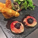 Foie gras pate with cherry compote & croissant 🍴😋👯 #bountykl #thekljournal #dindins