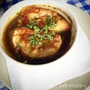 Classic French onion soup
.