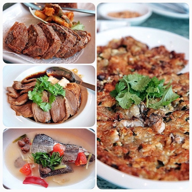 Goose meat, ngor hiang, Oyster omelette and the best of all Teochew styled steam fish with such tender meat and tasty 'fish soup' simply unbeatable!